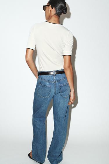 CONTRASTING TRIM SLOGAN T-SHIRT - White by Zara - Image 3