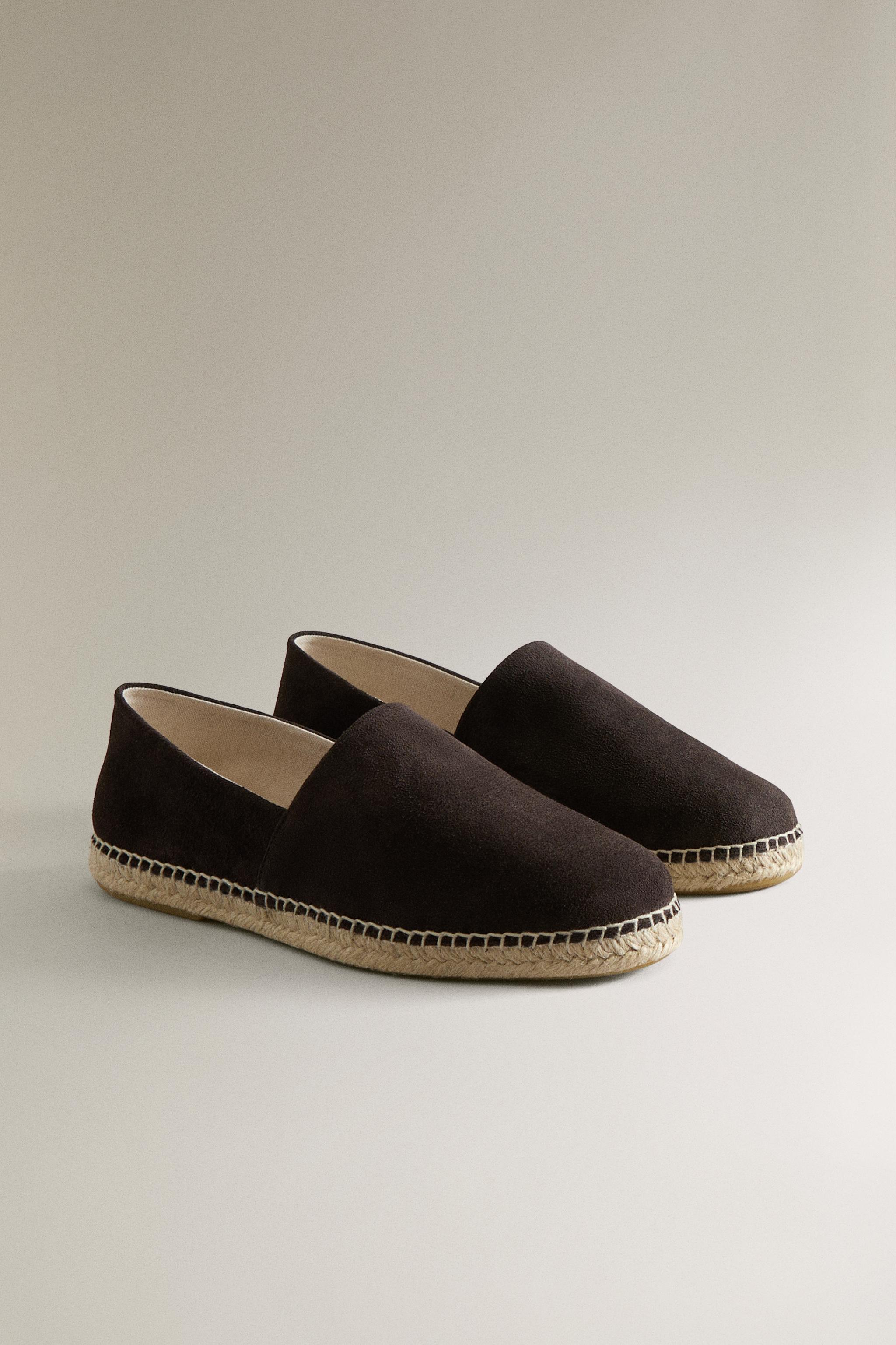 LEATHER ESPADRILLES - Brown | ZARA United States