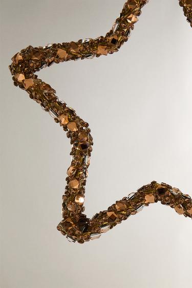 GOLD STAR STRUCTURE CHRISTMAS TREE DECORATION - Gold by Zara - Image 3