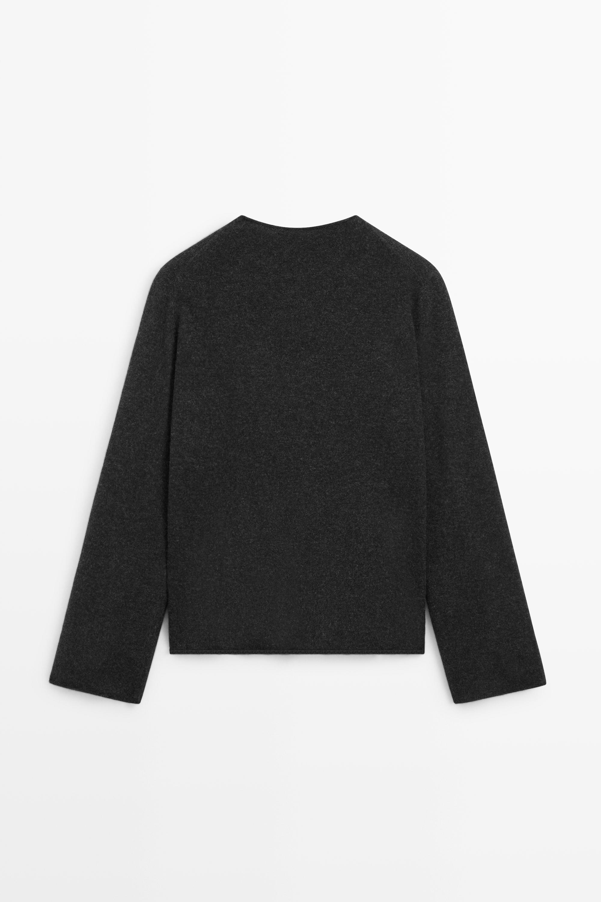 Cardigan en maille de laine mélangée à boutons