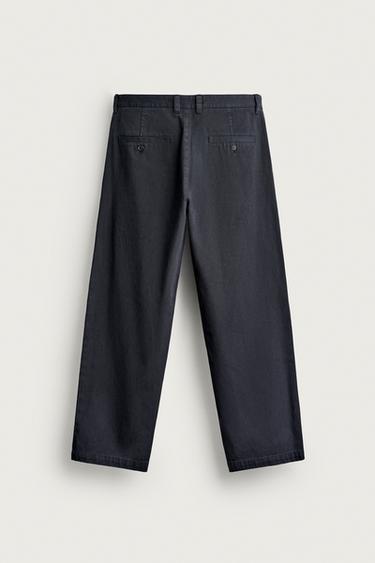 PANTALON CHINO REGULAR FIT AARON LEVINE X ZARA - Bleu marine de Zara - Image 6