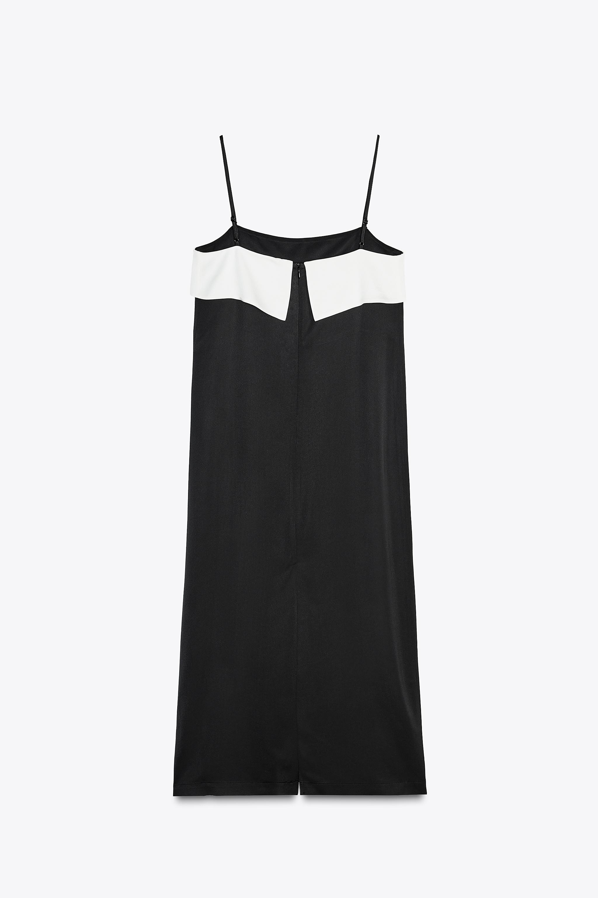 ZARA ZW COLLECTION ミニマル サテン ワンピース 1758/041 ZW COLLECTION MINIMAL SATIN DRESS - Black | ZARA United States