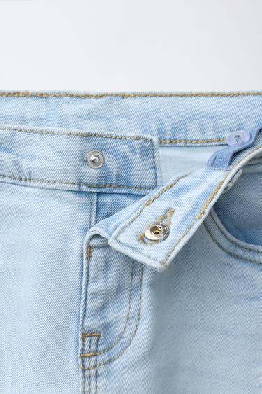 JEAN DROIT CONFORT DÉCHIRÉ - Bleu clair de Zara - Image 2