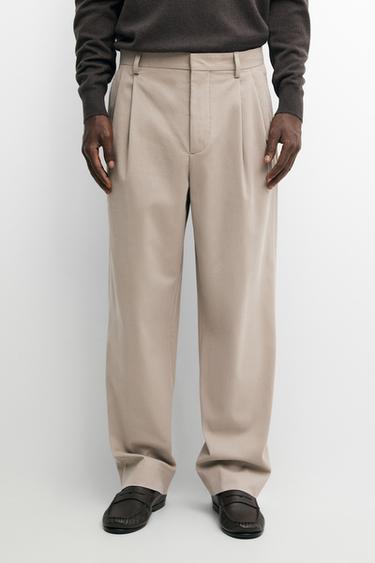 Cotton blend darted pants — 211 2