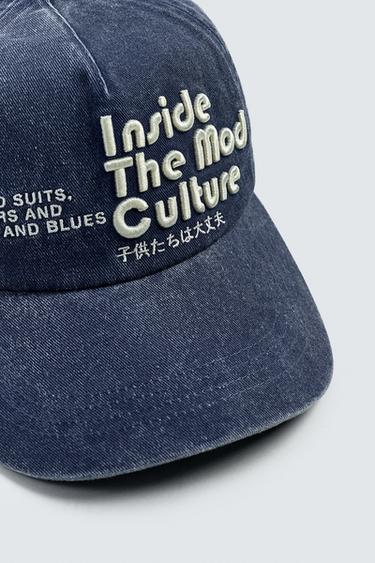 EMBROIDERED SLOGAN CAP - Navy blue by Zara - Image 2
