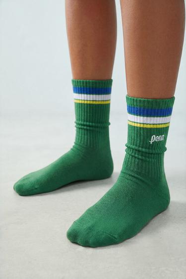 2-PACK OF LONG PENN © SOCKS - White / Green by Zara
