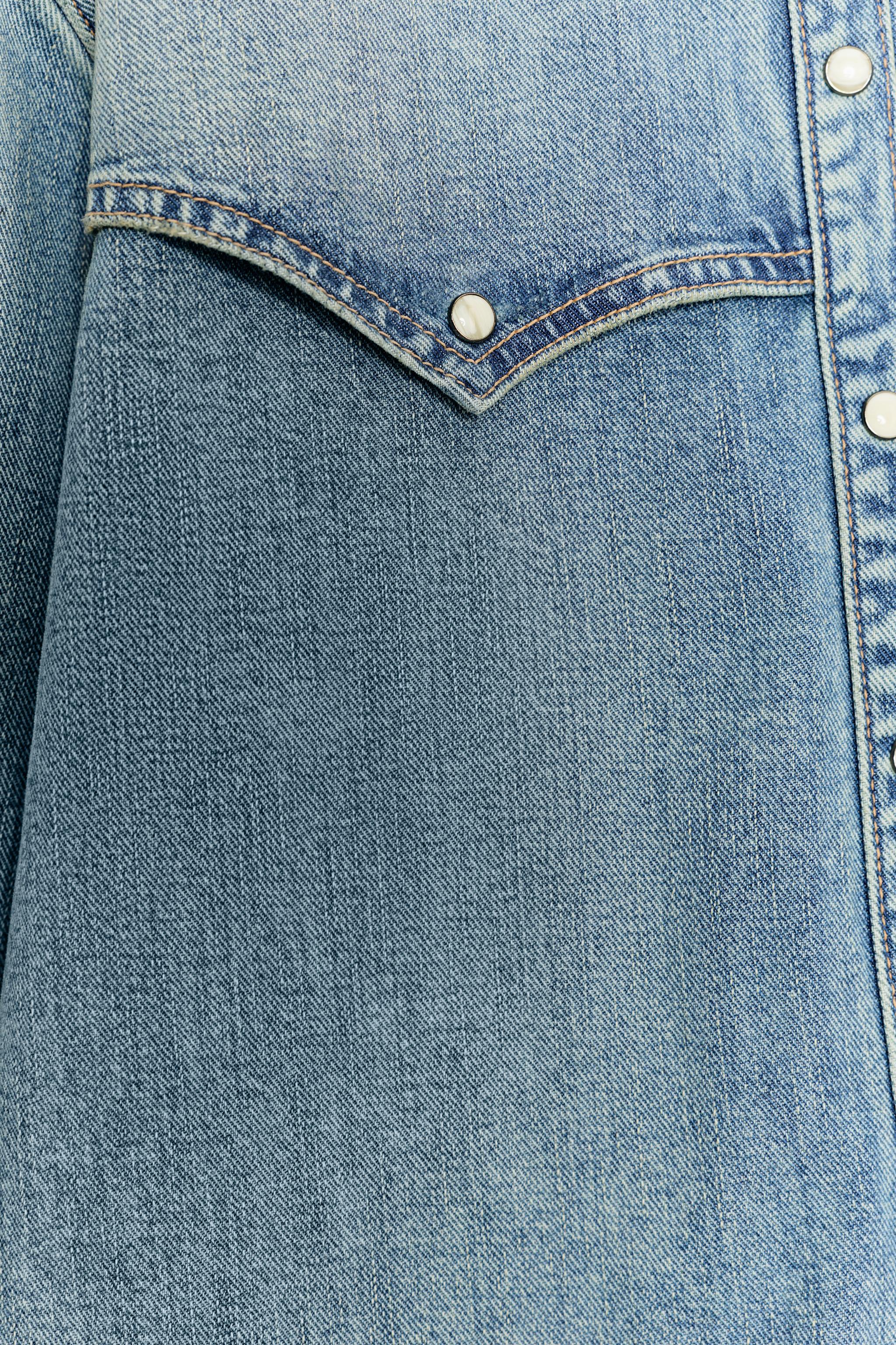 Z1975 DENIM SHIRT - Mid-blue | ZARA United States