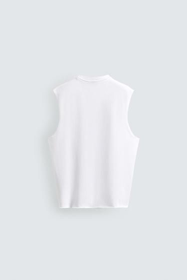 COTTON KNIT TANK TOP - White by Zara - Image 7