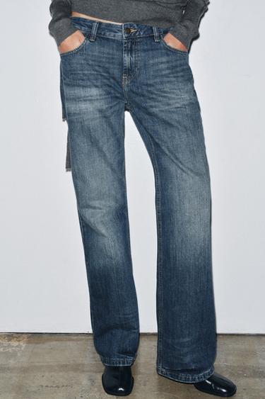 ZW COLLECTION LOW-RISE BOOTCUT JEANS - Blue by Zara