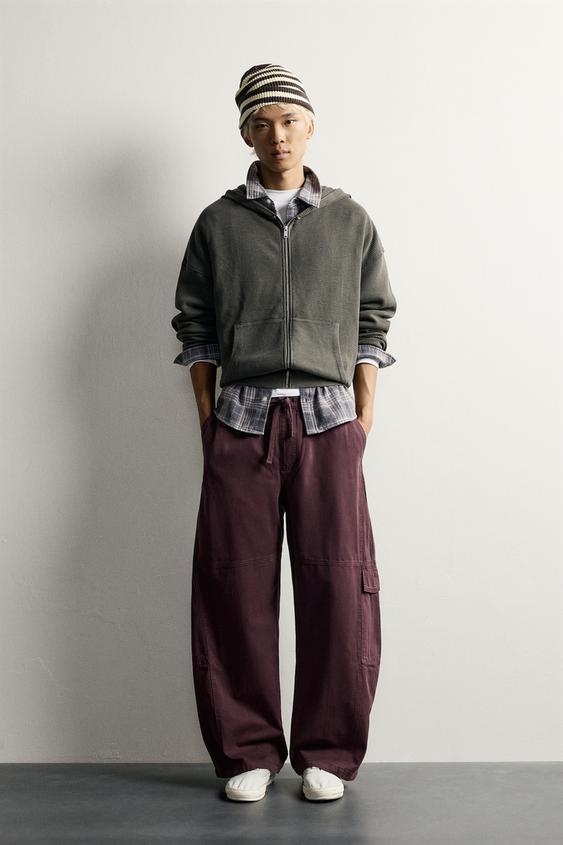 بنطلون كارغو بالون فيت - خبازي الخاص بـ Zara - صورة 0