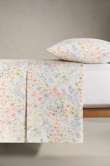 HOUSSE DE COUETTE IMPRIMÉ FLORAL - Blanc cassé de Zara - Image 2