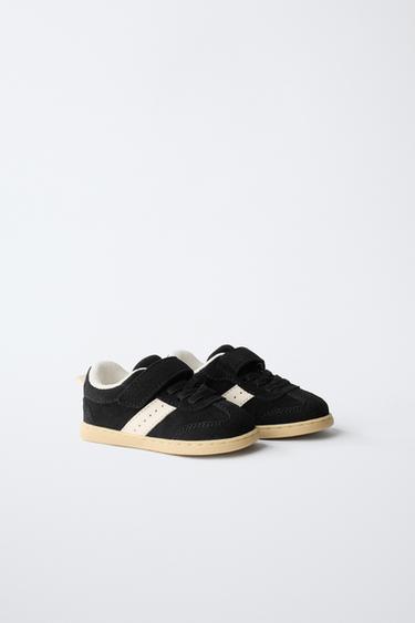 LEATHER BAREFOOT SNEAKERS - Black by Zara - Image 1