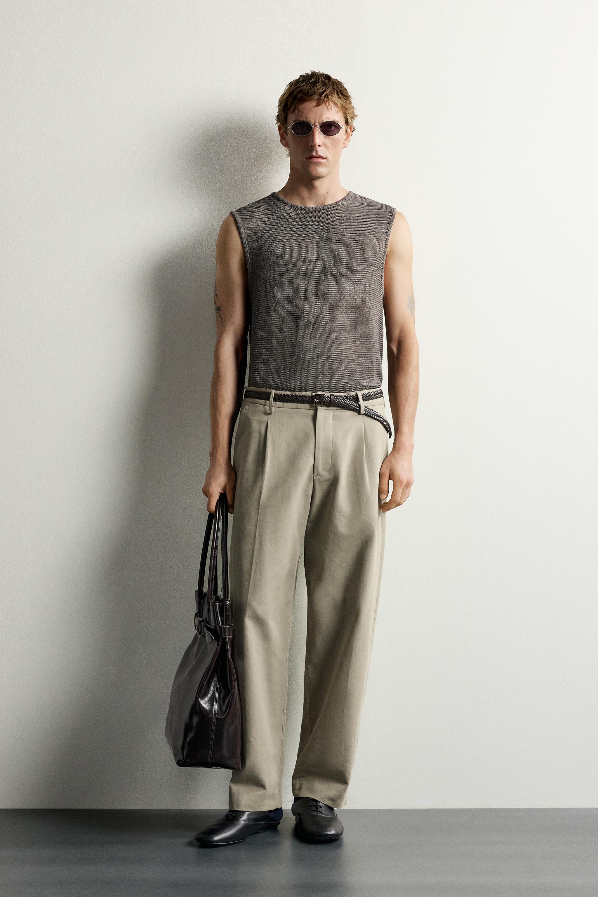 T-SHIRT TANK EN MAILLE RELAXED FIT