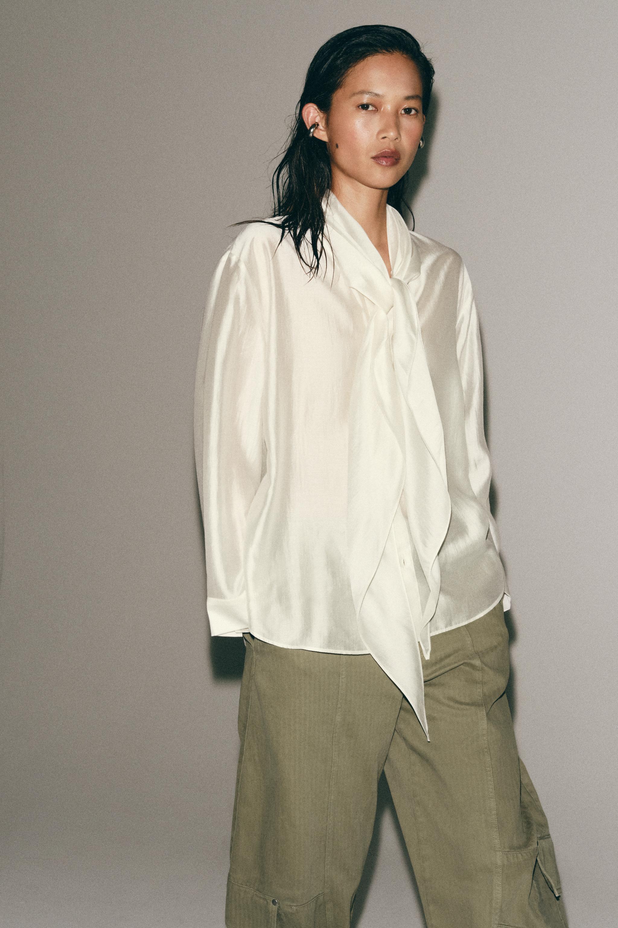 FLOWY TIE SHIRT ZW COLLECTION