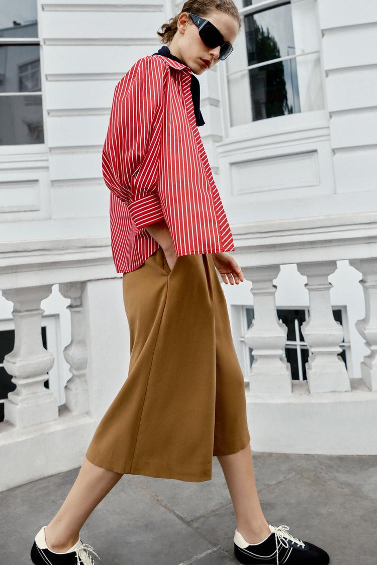 Pantalones cortos Bermuda largos con cinturón 4