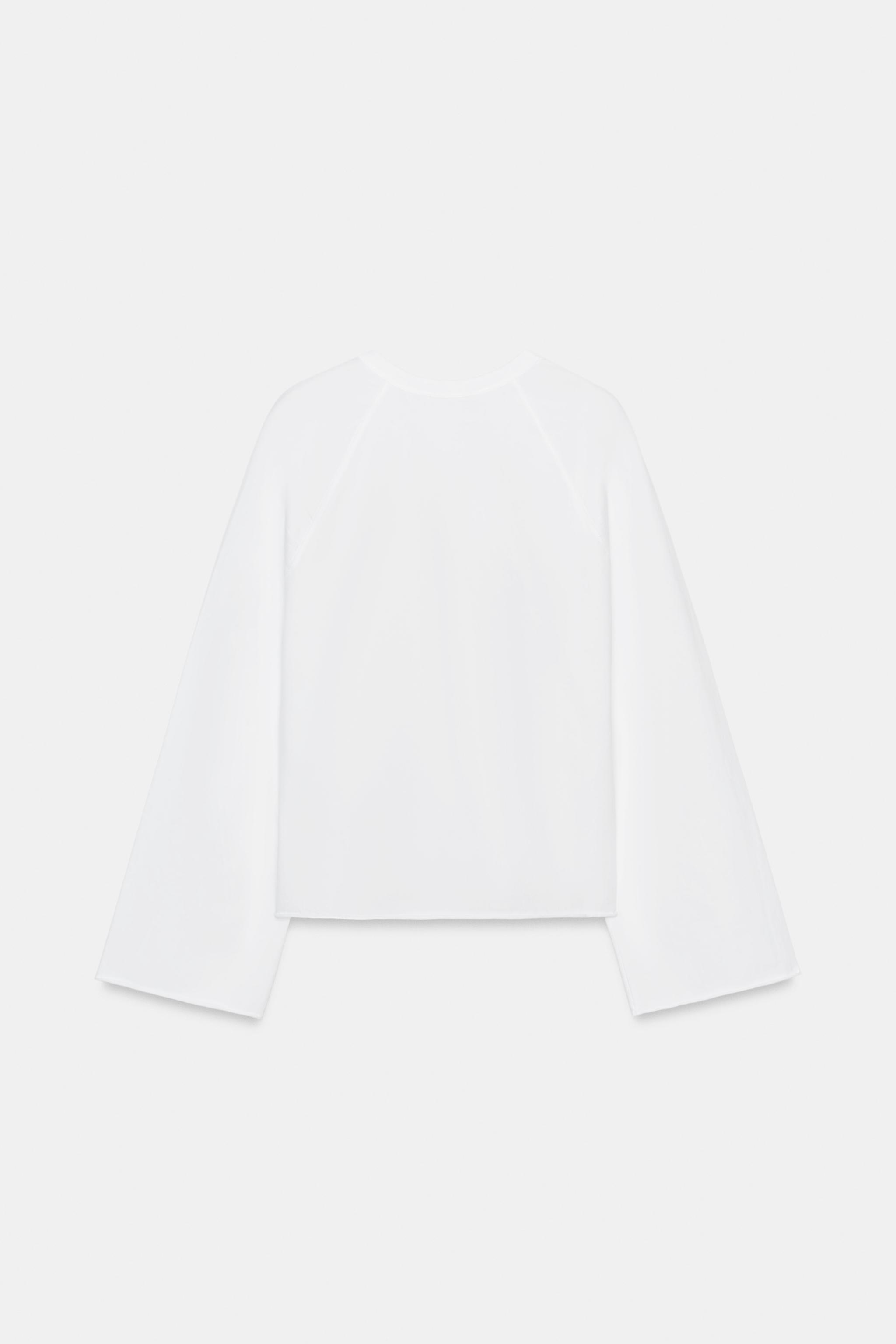 UZUN KOLLU REGULAR FIT RANGLAN T-SHIRT - Görsel 4