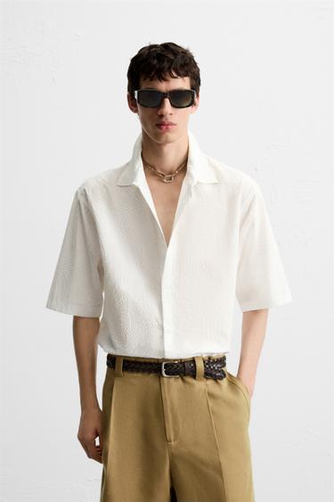 TEXTURED RELAXED FIT SHIRT - White by Zara