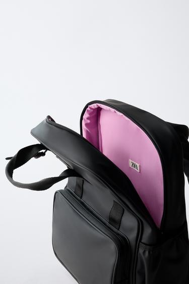 RUBBERISED SCHOOL BACKPACK - Black by Zara - Image 3