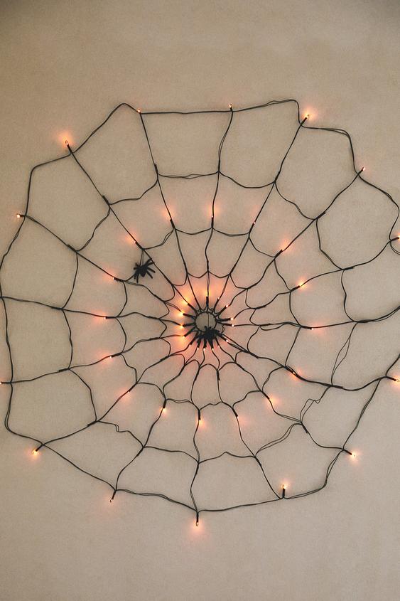 KINDER-LICHTERKETTE SPINNENNETZ HALLOWEEN - Schwarz von Zara - Bild 0