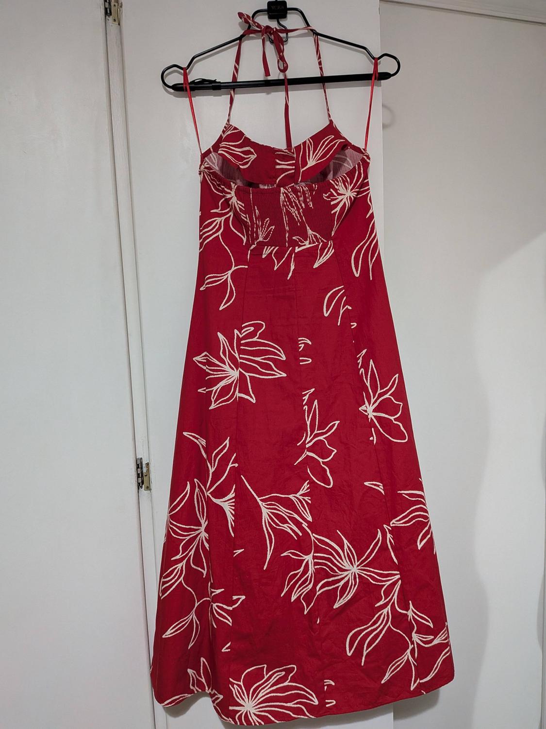 PRINTED POPLIN MIDI DRESS - Image 2
