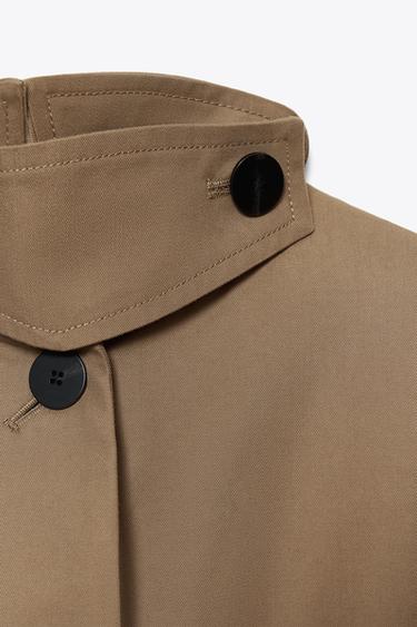 ZW COLLECTION SHORT PARKA WITH ADJUSTABLE WAIST - Brown / Taupe by Zara - Image 10