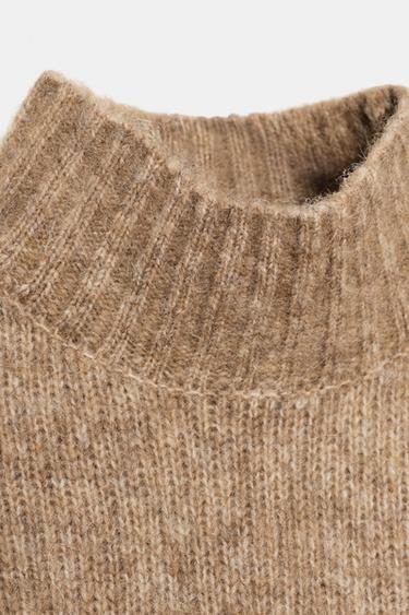 TOP AVEC LAINE ET VOLANTS - Camel clair de Zara - Image 7