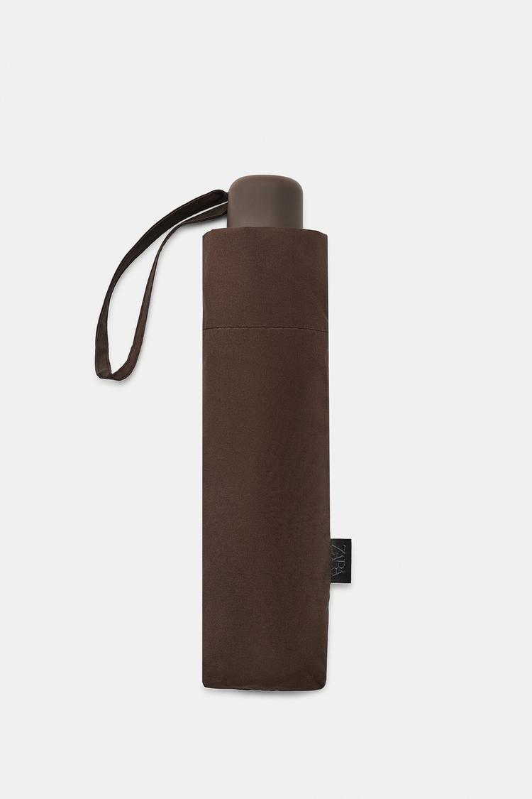 FOLDABLE PRINTED UMBRELLA — Brown