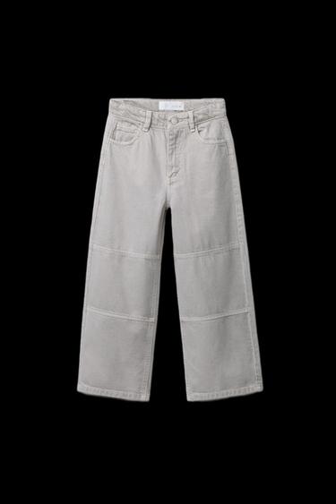 Zara STRAIGHT JEANS WITH SEAMS - Pearl gray - Image 0