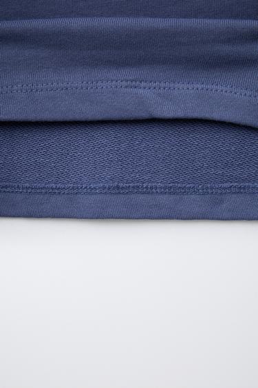 POLO SHIRT SWEATSHIRT WITH LABEL - Bluish by Zara - Image 3