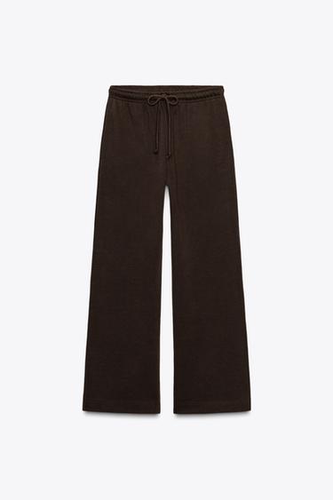 GERADE GESCHNITTENE, WEICHE HOSE - Braun von Zara
