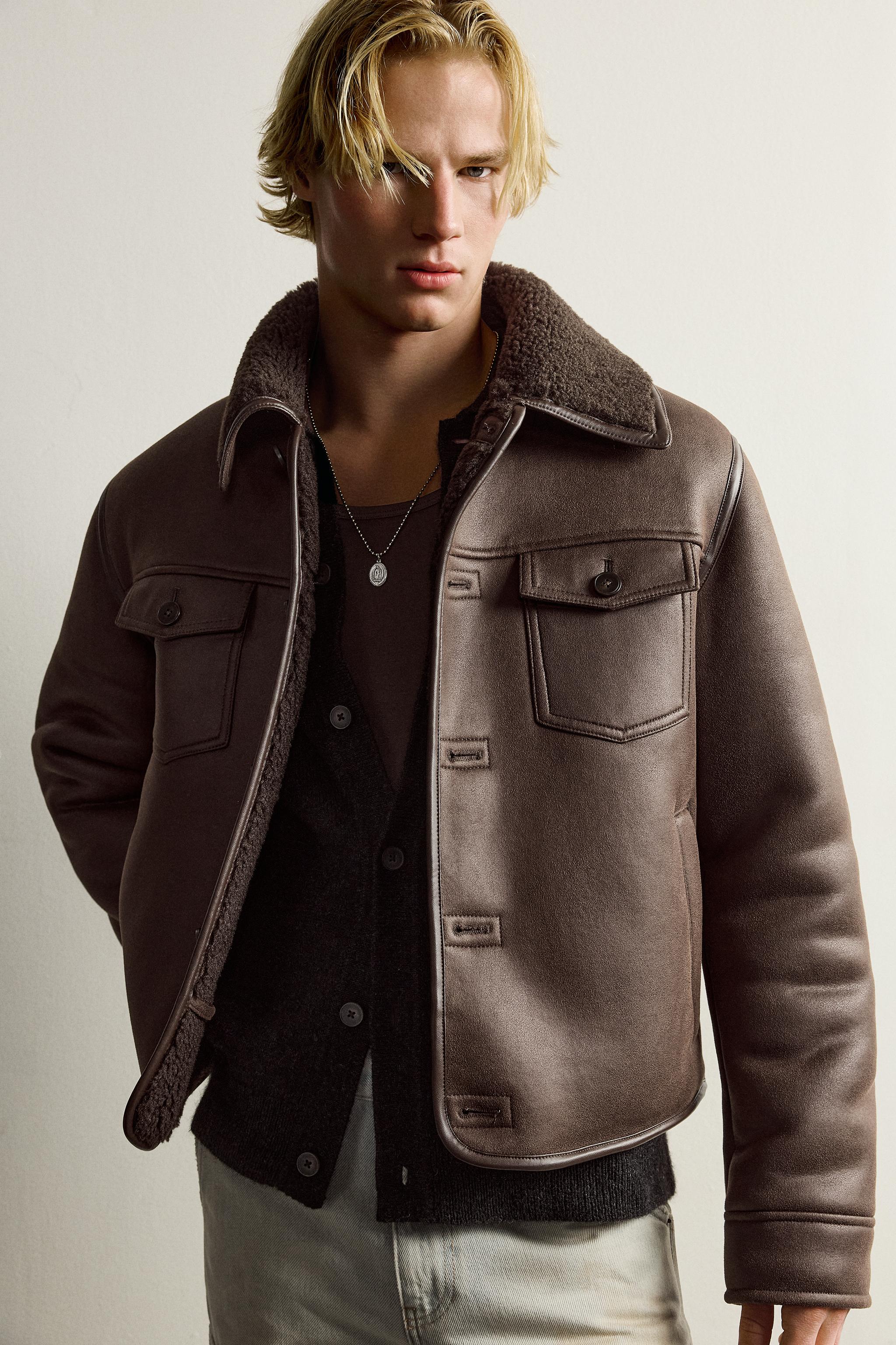 DOUBLE-FACED FAUX LEATHER JACKET