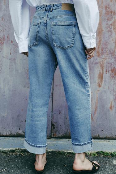 JEAN Z1975 RELAXED FIT TAILLE MOYENNE REVERS BAS - Bleu moyen de Zara - Image 2