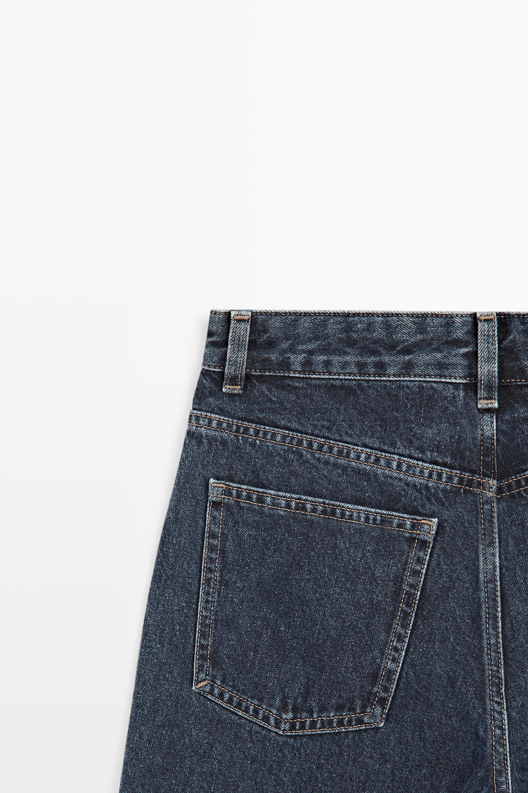 Mid-waist barrel fit jeans