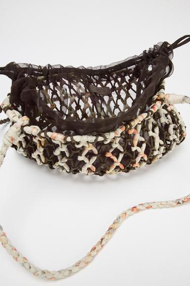 BRAIDED KNIT MINI BAG - Chocolate by Zara - Image 3