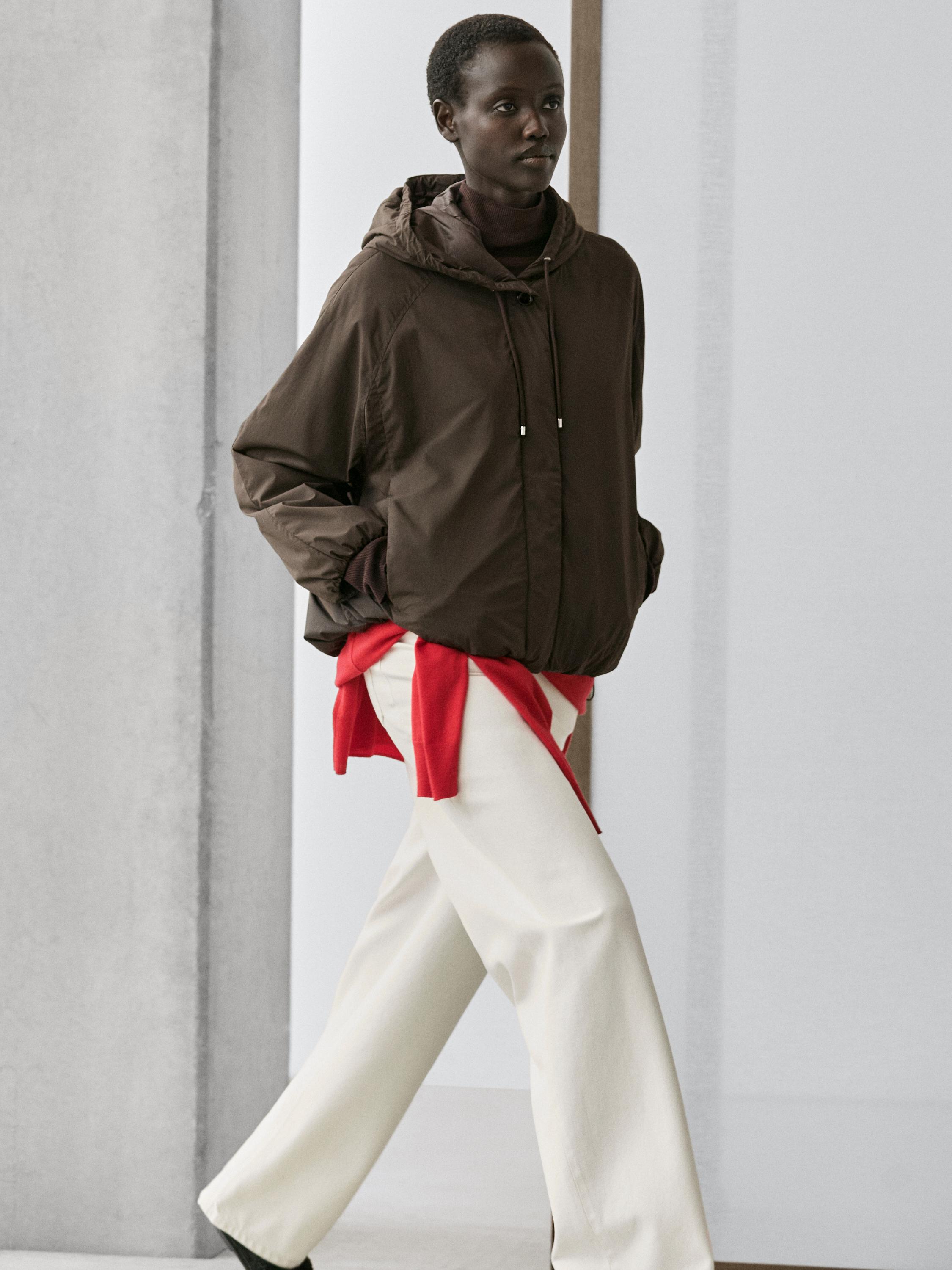 Veste bouffante à col montant