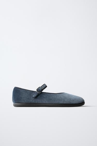 BAILARINA TERCIOPELO - Azul de Zara