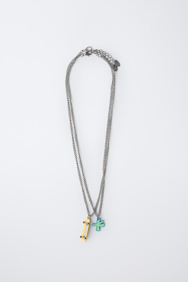 PACK OF TWO SKATE NECKLACES