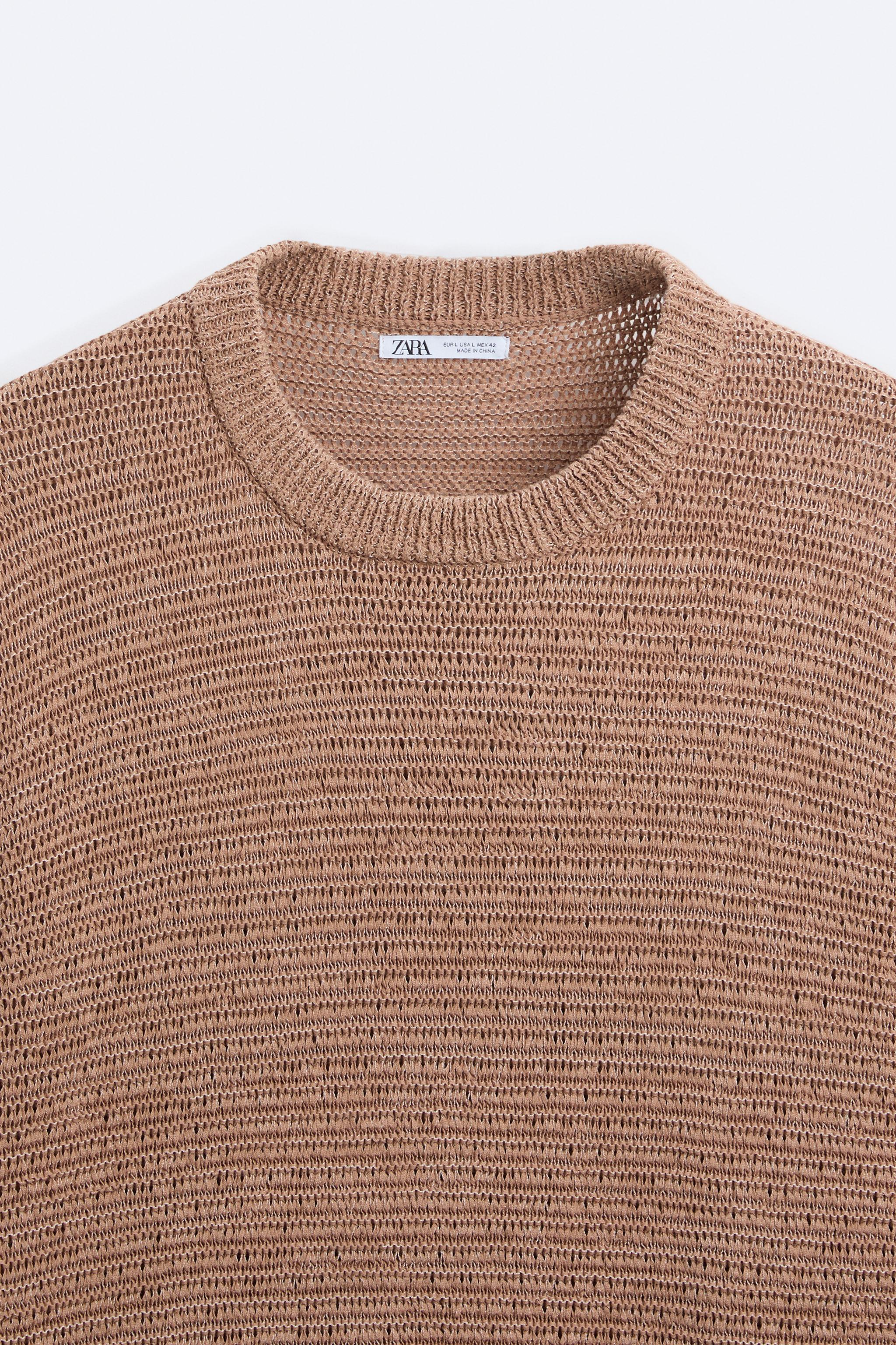 Zara WAFFLE KNIT SWEATER