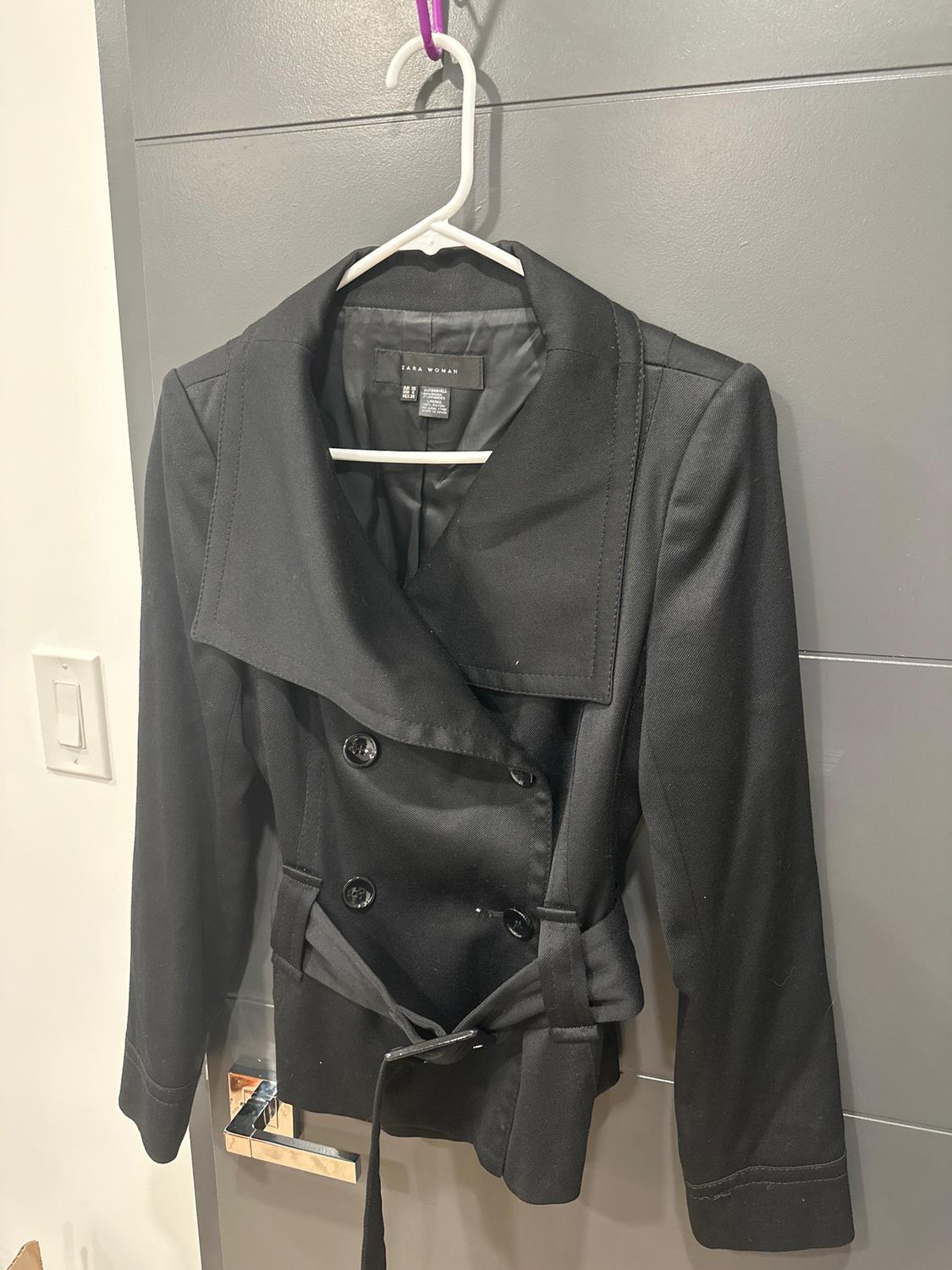 BLACK BLAZER WITH BELT - Image 2