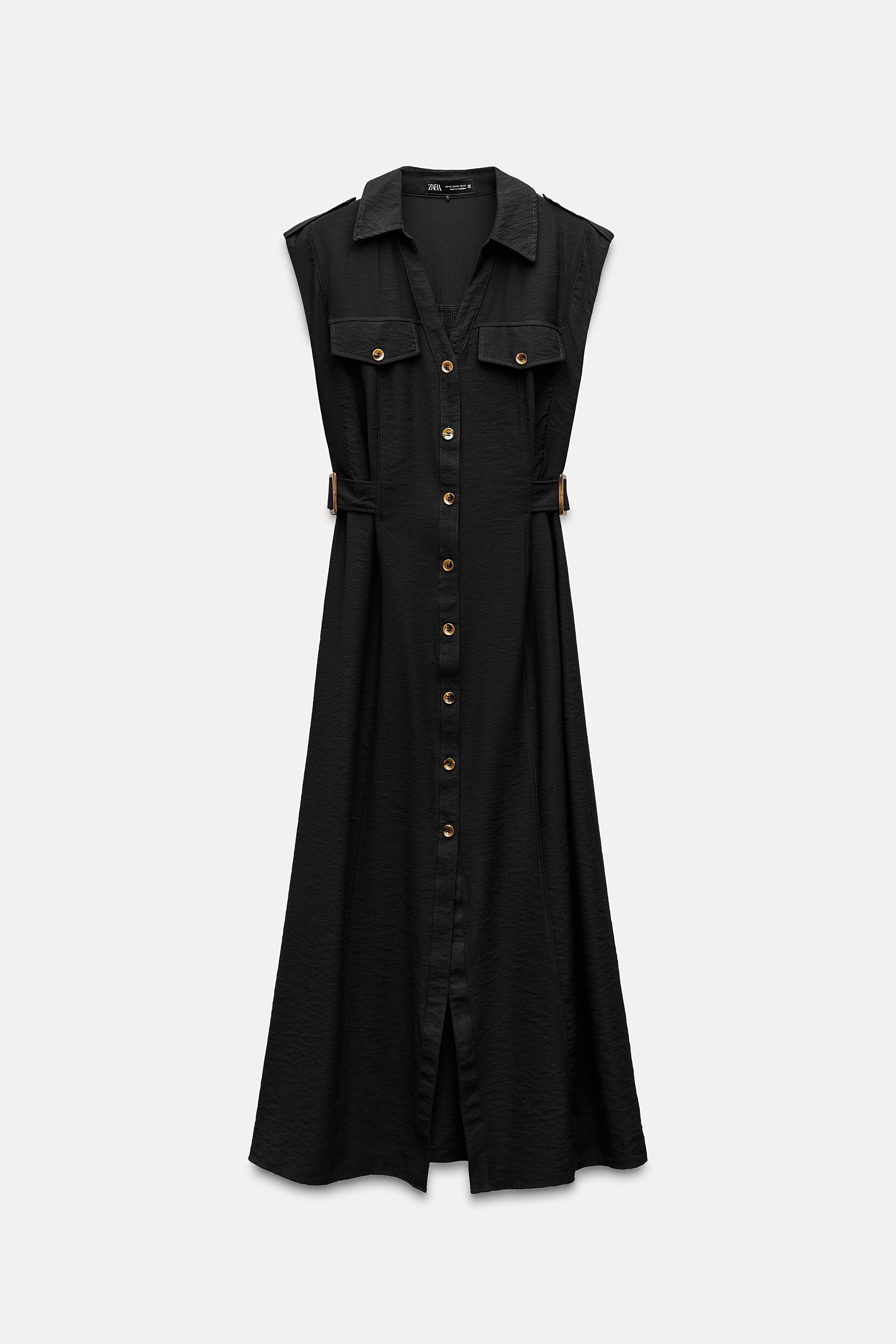 MIDI SHIRT DRESS - Black | ZARA United States