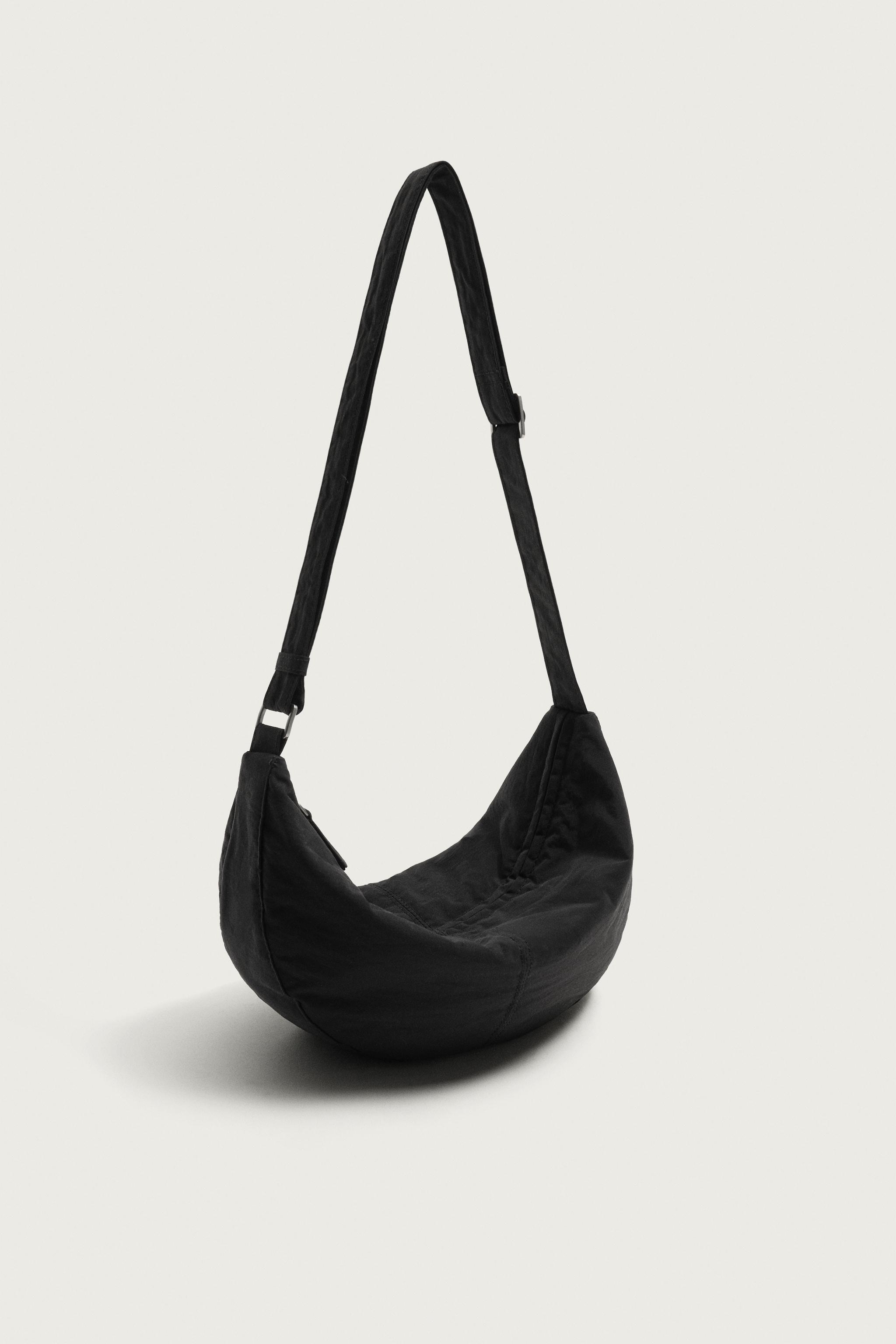 SMALL NYLON SHOULDER BAG — Black