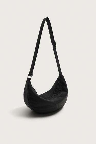 NYLON SHOULDER BAG - Black by Zara