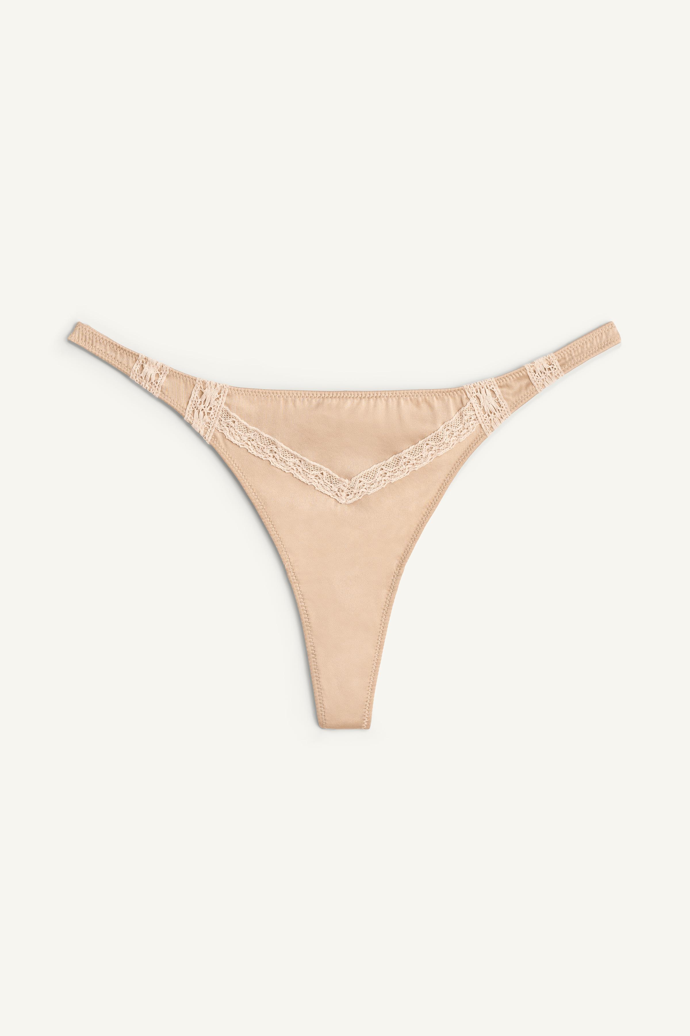 SILK LACE THONG