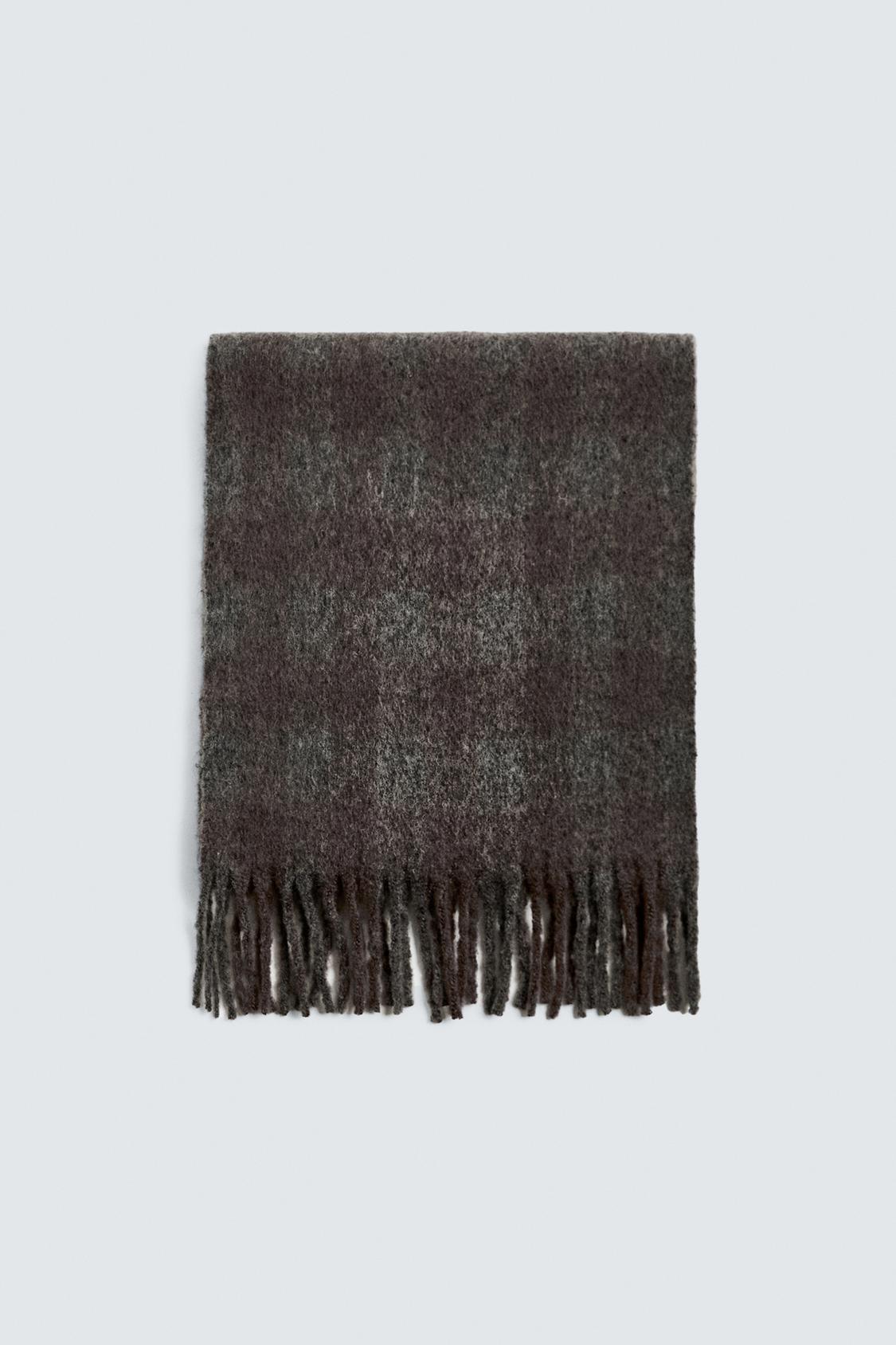 BRUSHED CHECK SCARF