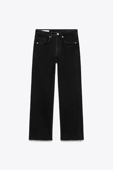 TRF CROPPED FLARE HIGH-WAIST JEANS - Black by Zara