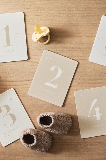 MOON MONTH BABY CARDS - Cream by Zara - Image 5