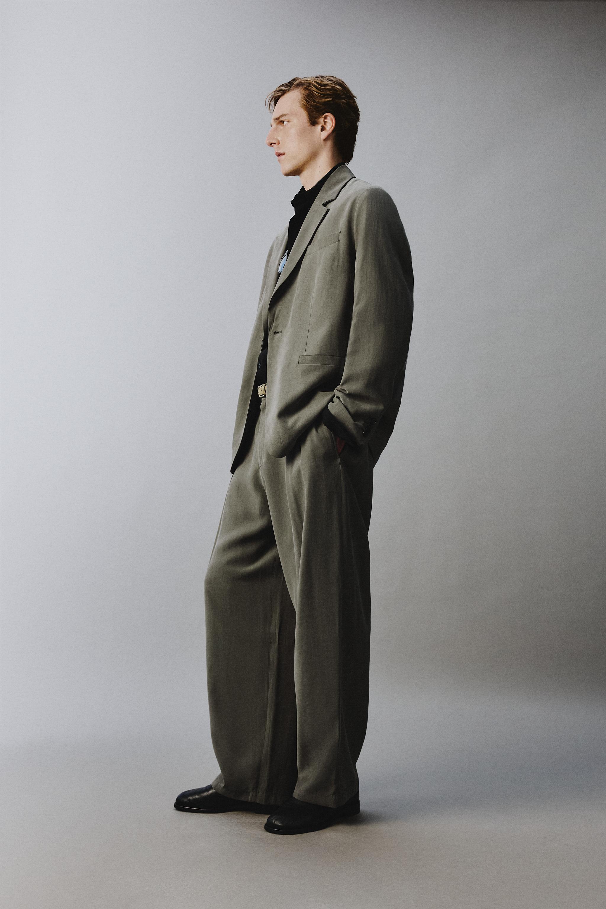 RELAXED FIT SUIT PANTS