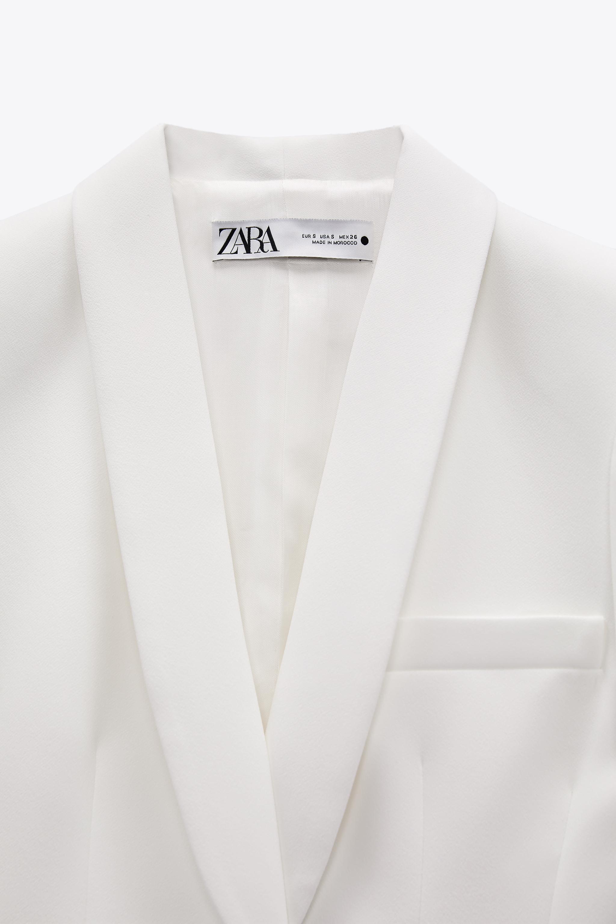 BLAZER WITH TUXEDO COLLAR - Ecru | ZARA United States