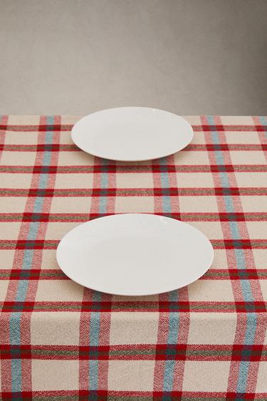COARSE COTTON CHECK TABLECLOTH - Red by Zara - Image 1