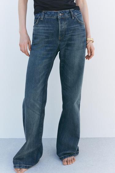 ZW COLLECTION BOOTCUT FULL LENGTH LOW RISE JEANS - Faded blue by Zara